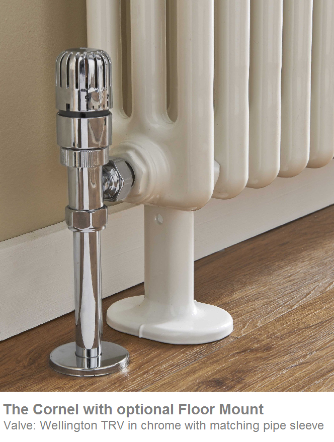Cornel Horizontal 2-Column Radiator, 500H x 609mm